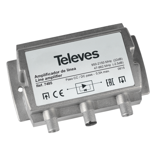 Line amplifier for satellite Terrestrial pass-through