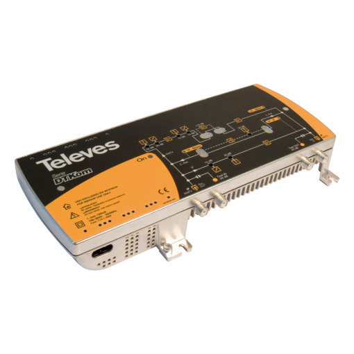 DTKom line broadband multiband amplifier 1 input VHFUHFSAT  Return Ch.