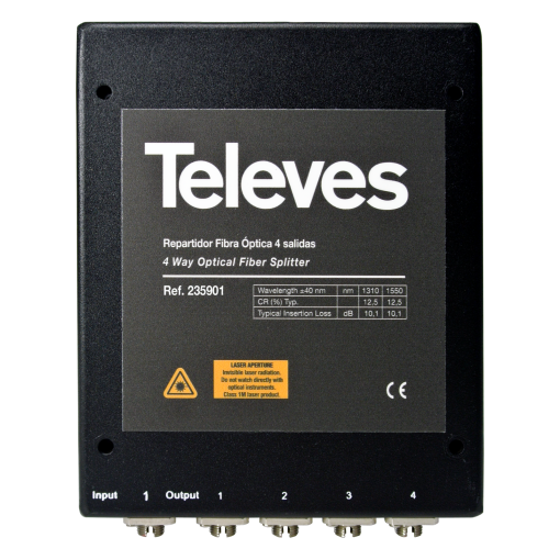 FCUPC 4W optical splitter 1260...1650 nm 7 dB
