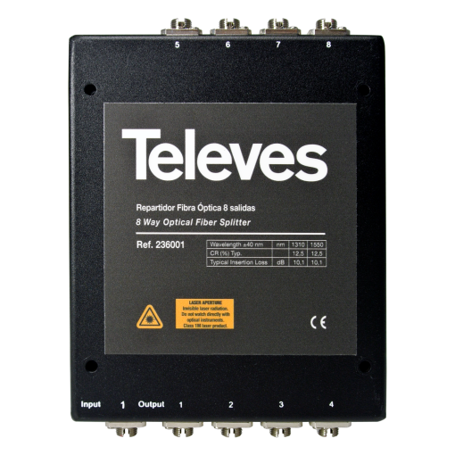 FCUPC 8W optical splitter 1260...1650 nm 10.1 dB