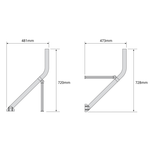 Y support 728 mm x 473 mm  720 mm x 481 mm Galvanized
