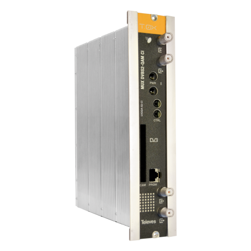 Single transmodulator equipped with remultiplexing DVBSS2 - DVBC QAM Annex A equipped with CI