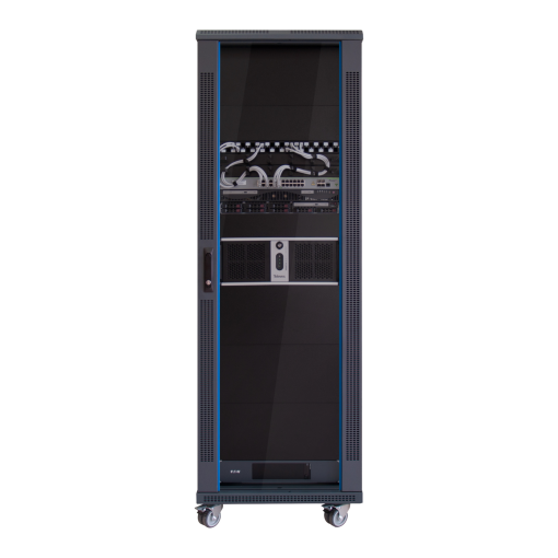 Communications rack mounted and adjusted, 42RU, 800mmx800mm