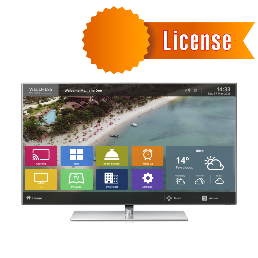 Licença de integração com Interface PMS Necessário servidor Middleware ou ArantiaCast