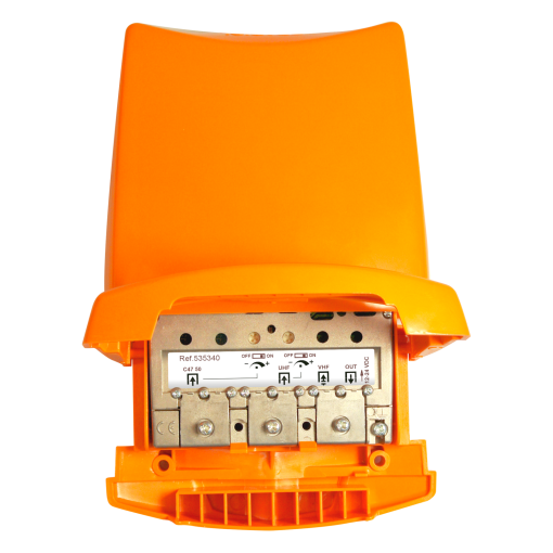 High-gain mast amplifier one UHF channel 3 inputs UHFchannel-UHF-VHFmix