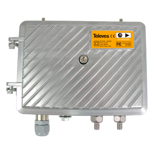 Outdoor CATV optical receiver equipped with OLC 1200...1600 nm