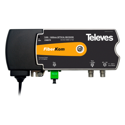 FiberKom optical mini-receiver equipped with OLC technology 1200...1600 nm