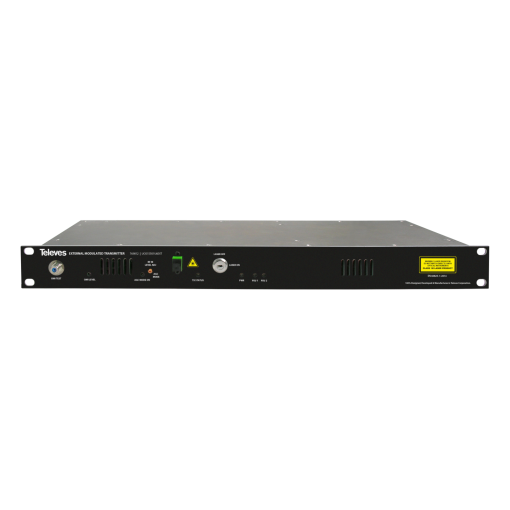 CATV optical transmitter with External Modulation, 1RU rack 19'' 1550 nm, Po 6 dBm