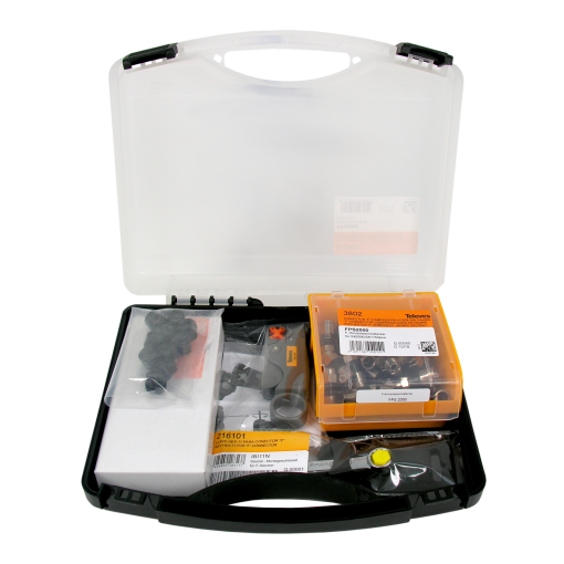 Compression connection kit F type - For triple shielding TSH coaxial cables 