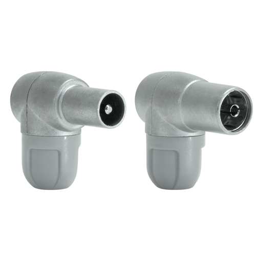 Elbowed mounting IEC connector with shielded Ø5...6.9 mm