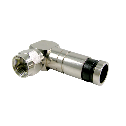 Elbowed, F compression connector Cables T-100 and CXT-60