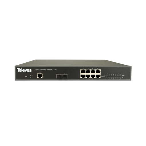 Switch Ethernet Layer 2 8xGbE PoE, 130W  2xSFP 1Gbps