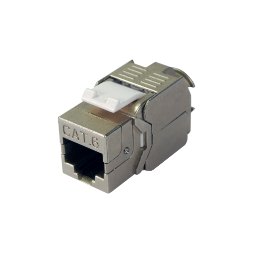 Conector RJ45 Easy Grip fêmea FTP Cat 6 para cabos de dados
