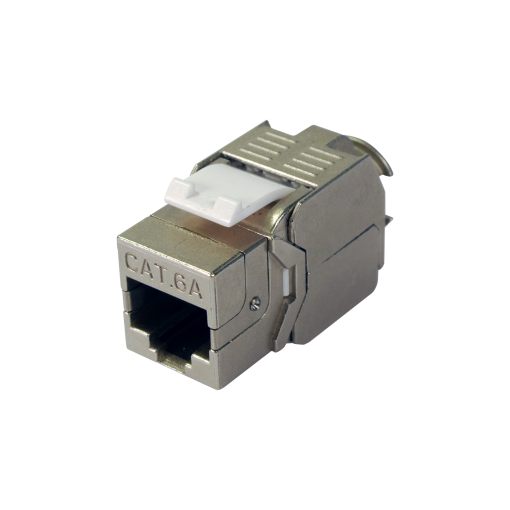 Conector RJ45 fêmea Easy Grip FTP Cat 6A para cabos de dados