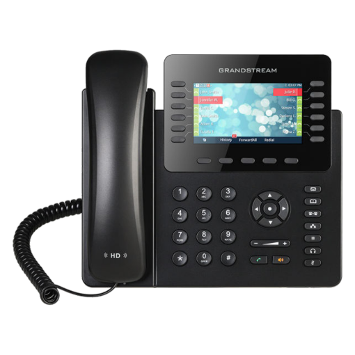 Telefone IP de Operador PoE 6 SIP, 5 teclas XML e ecrã LCD