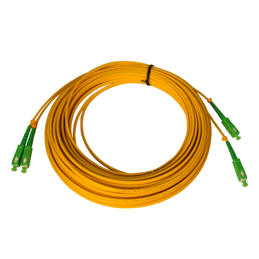 Chicote duplex de fibra óptica SCAPC, monomodo SM, LSFH e Euroclasse Dca de interior