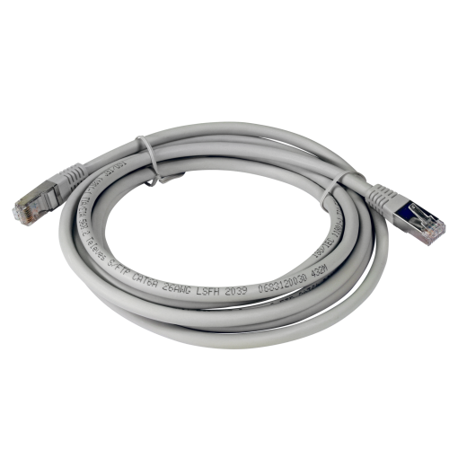 Ethernet Patch Cord SFTP Cat 6A LSFH, grey