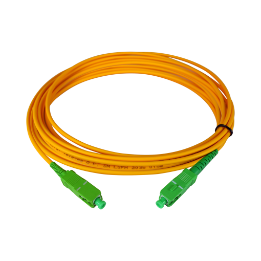 Chicote de fibra óptica SCAPC, monomodo SM, LSFH e Euroclasse Dca de interior