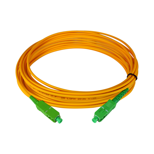 Chicote de fibra óptica SCAPC, monomodo SM, LSFH e Euroclasse Dca de interior