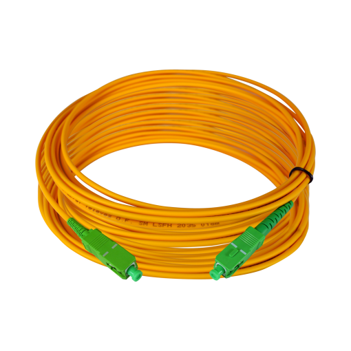 Chicote de fibra óptica SCAPC, monomodo SM, LSFH e Euroclasse Dca de interior
