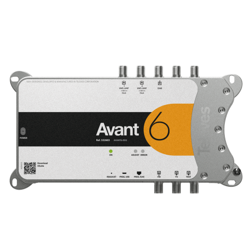 AVANT 6 programmable multiband amplifier for terrestrial signals, with 20 digital programmable filters