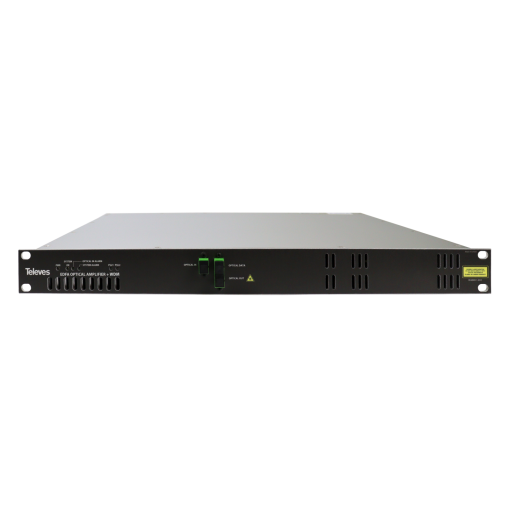 1-output EDFA optical amplifier with WDM, 1RU rack 19'' 1550 nm, Po 20 dBm