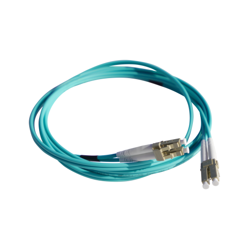 Chicote duplex de fibra óptica pré-conectorizado LCPC, multimodo MM OM3, LSFH de interior