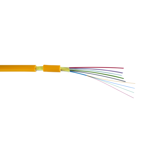Cabo multifibra FK24 monomodo 24 fibras, Euroclasse Dca e LSFH resistente aos raios UV, de interiorexterior