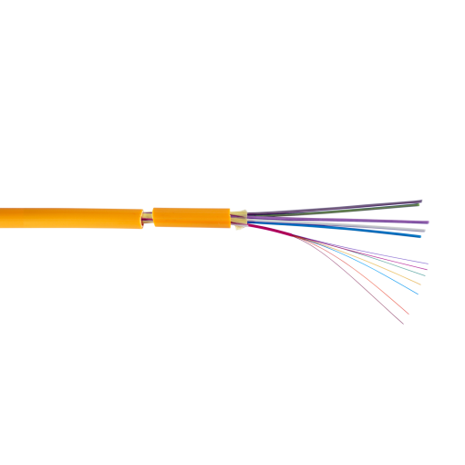Cabo multifibra FK48 monomodo 48 fibras, Euroclasse Dca e LSFH resistente aos raios UV, de interiorexterior