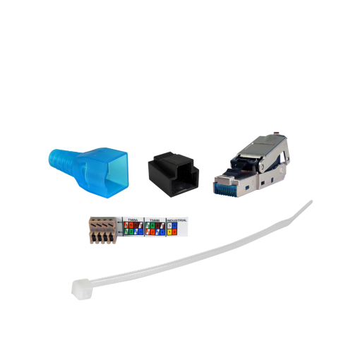 Conector RJ45 macho Easy Grip FTP Cat 6A para cabos de dados
