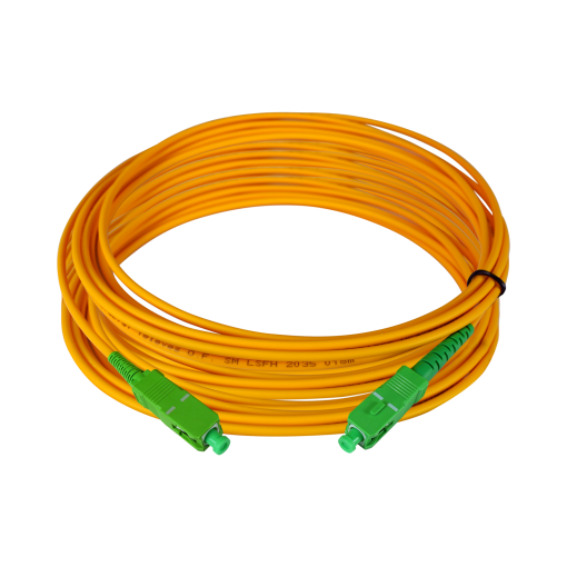 Chicote de fibra óptica SCAPC, monomodo SM, LSFH e Euroclasse Dca de interior