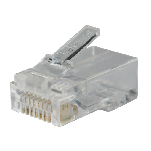 Conector RJ45 macho pass through UTP Cat 6 para cabos de dados