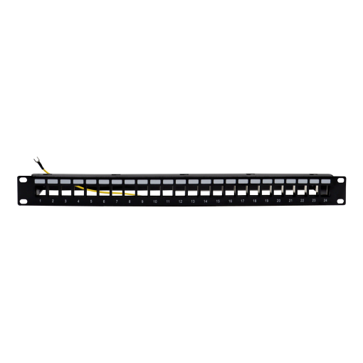 Panel for Rack 19'' with cable holder 1RU, with a capacity of up to 24 ''RJ45'' adapters 