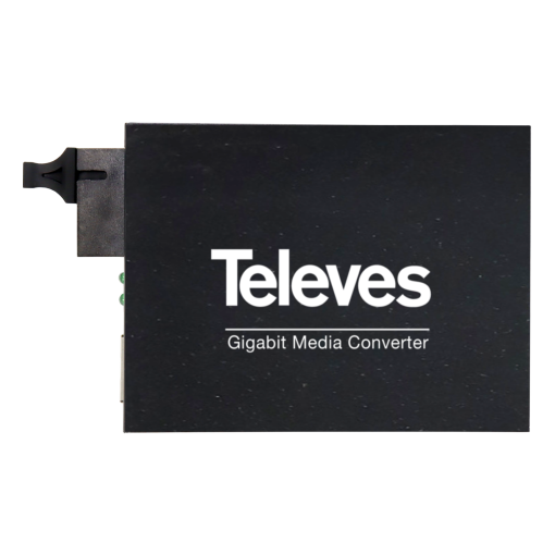 Conversor de meios RJ45  F.O. 101001000Mbps, SC monomodo SM, TX 1550nm, RX 1310nm