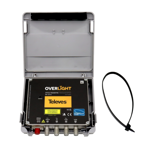 Overlight optical transmitter CWDM Outoor use, DABUHFSAT, 1550nm, Po 9dBm