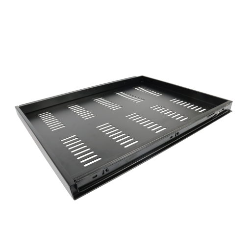 Sliding tray for Rack 19'' 1RU, adjustable depth from 800 to 1000mm