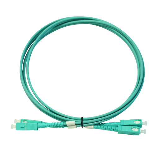 Chicote duplex de fibra óptica pré-conectorizado SCPC, multimodo MM OM3, LSFH de interior