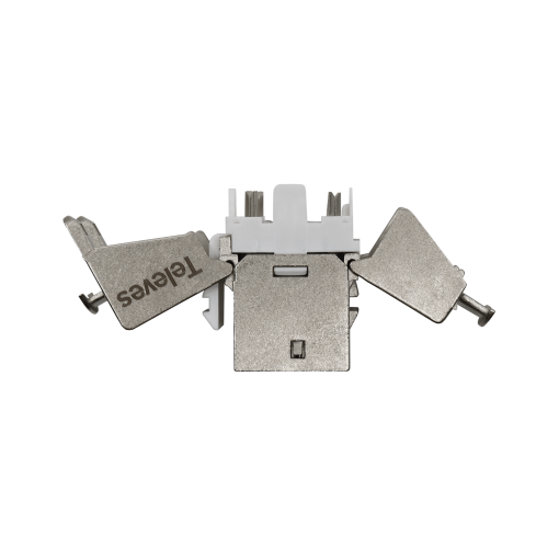 Conector RJ45 fêmea Easy Grip extra reduzido FTP Cat 6A para cabos de dados, compatível com tomada keystone