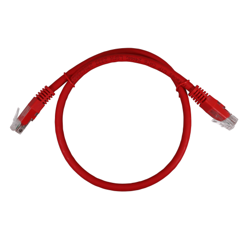 Patch cord UUTP Cat 6 LSFH, vermelho