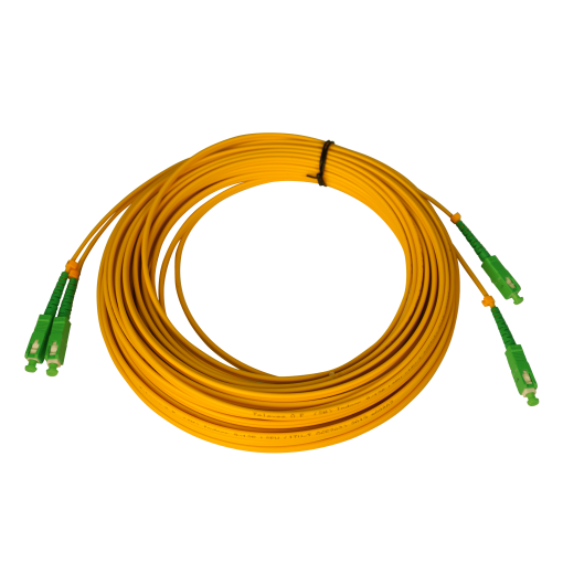 Chicote duplex de fibra óptica SCAPC, monomodo SM, LSFH e Euroclasse Dca de interior