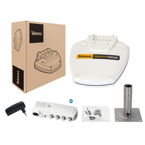 Antena SMARTNOVA UHF LTE700, 2º Digital Dividend, receção 360º para autocaravanas ou barcos
