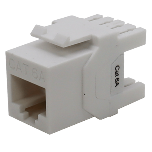 Conector RJ45 fêmea UTP Cat 6A para cabos de dados 