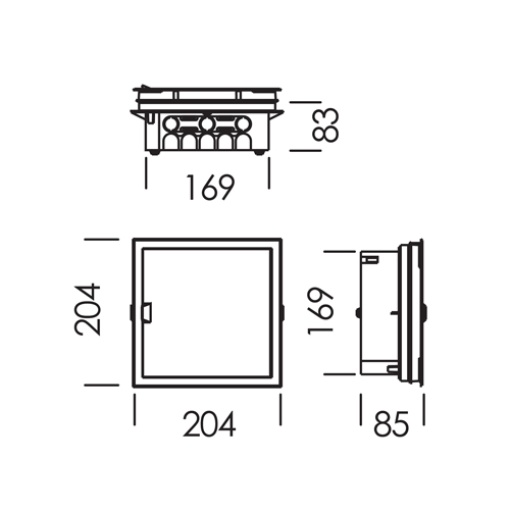 QUADRO DE DISTRIBUIÇÃO MONTAGEM EMBUTIDA IP40 PORTA OPACA 1 FILA 8 MÓDULOS BRANC