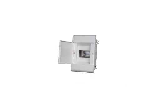 QUADRO ICP IP40 SEM LIGADOR PORTA OPACA 1 FILA 4 MÓDULOS BRANCO