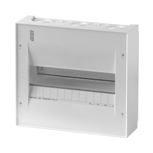 QUADRO DE DISTRIBUIÇÃO MONTAGEM SALIENTE 1 FILA 12 MÓDULOS BRANCO