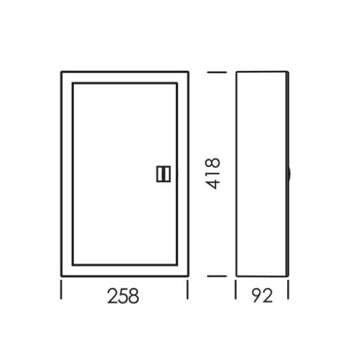 QUADRO DE DISTRIBUIÇÃO MONTAGEM SALIENTE IP30 PORTA OPACA 3 FILAS 18 MÓDULOS BRA