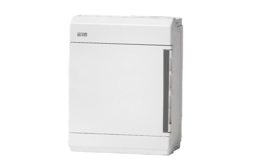 QUADRO DE DISTRIBUIÇÃO MONTAGEM SALIENTE PORTA OPACA 2 FILAS 24 MÓDULOS BRANCO