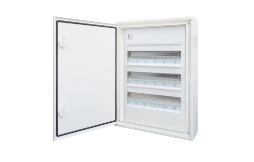 QUADRO DE DISTRIBUIÇÃO MONTAGEM SALIENTE IP54 PORTA OPACA 3 FILAS 51 MÓDULOS BRA