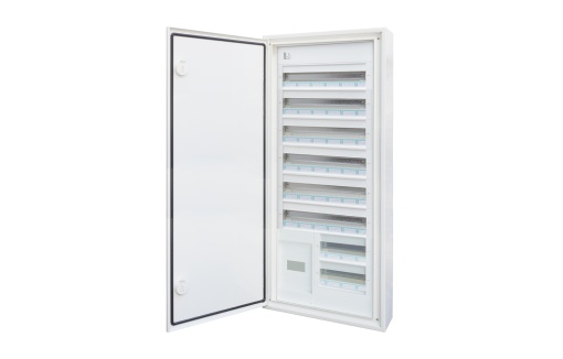 QUADRO DE DISTRIBUIÇÃO MONTAGEM SALIENTE IP54 PORTA OPACA 8 FILAS 120 MÓDULOS  