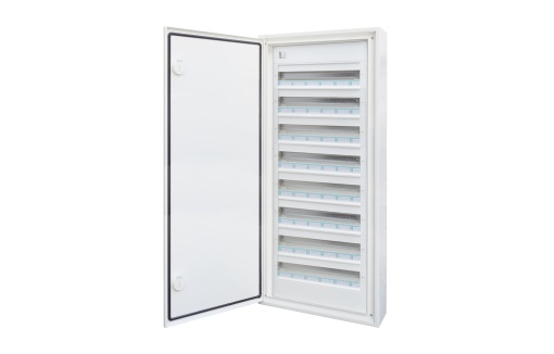 QUADRO DE DISTRIBUIÇÃO MONTAGEM SALIENTE IP54 PORTA OPACA 8 FILAS 136 MÓDULOS BR
